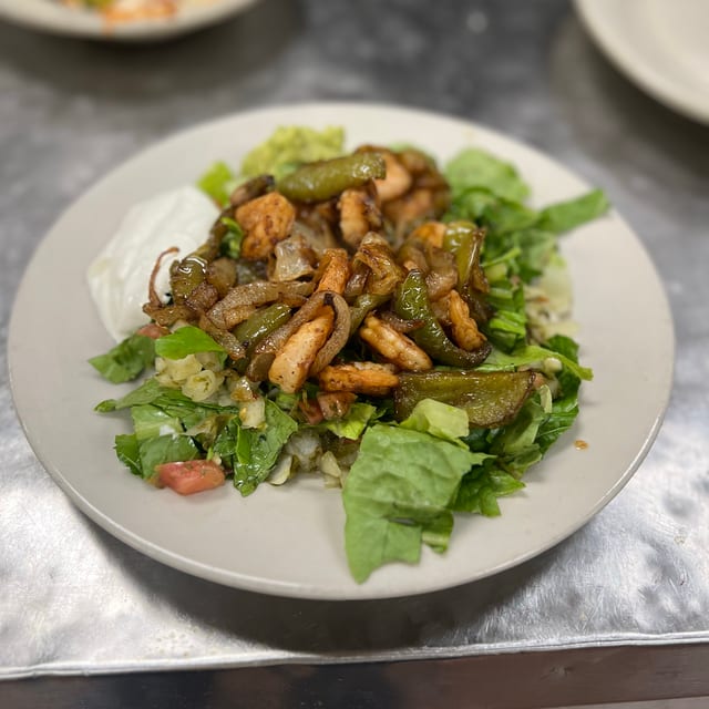 Shrimp Fajita Salad.